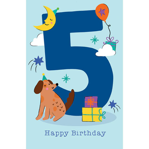 Picture of 5 BIRTHDAY CARD DOG